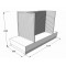 H GOND Flat White Timber shelf kit- 864mm x 350mm 
